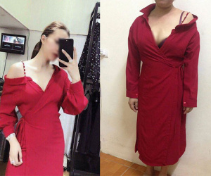 Cô gái mua váy online, cứ tưởng xinh đẹp mỏng manh như hot girl ai ngờ trông như khúc giò 'ngộp thở'