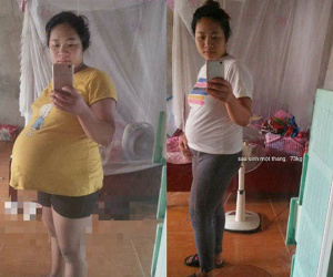 Hình ảnh mẹ trẻ 4 năm mổ 3 đứa con, tăng cân vùn vụt đến mất hết cả dáng khiến người xót kẻ chê