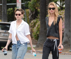 Kristen Stewart cùng người yêu đồng giới diện áo 'mát mẻ', thả rông vòng 1 trên phố