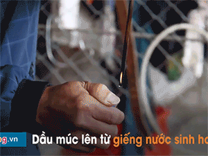 Video: Dân hoang mang khi nước giếng bốc cháy