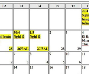 Đề xuất hoán đổi ngày nghỉ Tết Dương lịch, nghỉ Lễ 30-4 và 1-5 năm 2019
