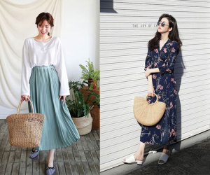 Phối đồ cùng túi nan, túi cói hot trend mùa hè