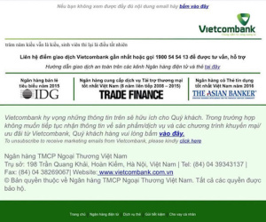 Website Vietcombank hiển thị hai câu thơ chế