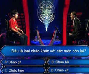 Câu hỏi 'Ai là triệu phú' khiến dân tình cãi nhau ỏm tỏi: Đâu là loại cháo khác với các món còn lại?