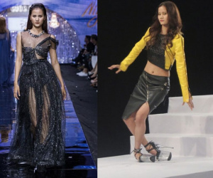 Quán quân Next Top Việt lộ ngực vẫn bình thản trên sàn diễn