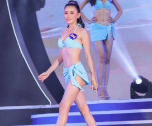 Màn trình diễn bikini nóng bỏng của 40 người đẹp trong đêm Chung kết Hoa hậu Biển Việt Nam