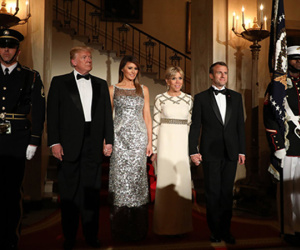 Trump ca ngợi vợ tại quốc yến đầu tiên ở Nhà Trắng