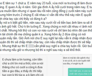 Cô gái dứt khoát chia tay vì chồng sắp cưới tuyên bố không tin tưởng vợ, sẽ đưa hết tiền bạc cho mẹ đẻ sau khi kết hôn