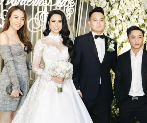 Cường Đô La sánh đôi bạn gái mới dự tiệc cưới của Diệp Lâm Anh