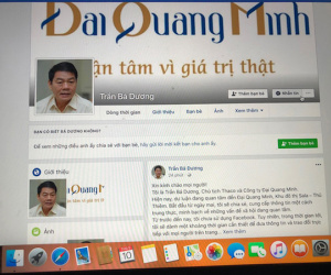 Facebook của ông chủ Đại Quang Minh vừa lập đã bị đánh sập