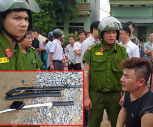 Tạm giữ thanh niên mang súng đi đánh ghen, đâm ô tô vào xe cảnh sát