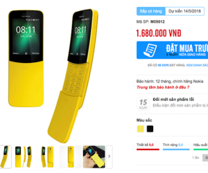 Nokia 8110 chính hãng sắp bán tại Việt Nam, giá 1,68 triệu đồng