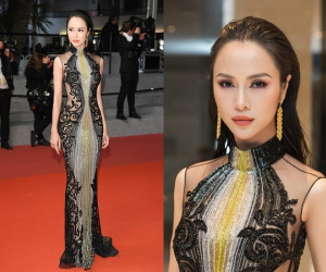 Chùm ảnh: Vũ Ngọc Anh đeo trang sức gần 5 tỷ tự tin sải bước trên thảm đỏ Cannes 2018