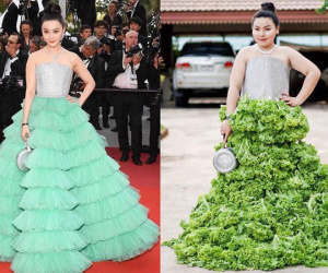 Cosplay hàng hiệu thời trang bằng cách tự làm váy áo bằng đồ ăn, cô bạn Thái Lan tự tin 'chặt chém' mọi nhân vật đình đám