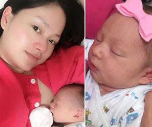 Lan Phương đã khoe hình ảnh đầu tiên về công chúa nhỏ trên mạng xã hội