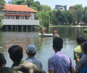 Vớt thi thể người đàn ông dưới hồ Thiền Quang