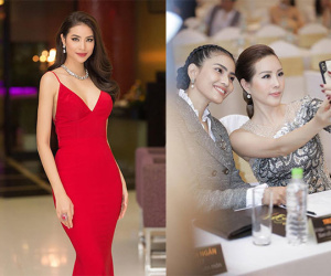 Sau nghi vấn mâu thuẫn, Phạm Hương và Thu Hoài 'ngó lơ' nhau khi chạm mặt tại sự kiện
