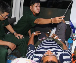 Trực thăng bay đêm ra Trường Sa cứu bệnh nhân nhồi máu cơ tim