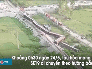 Video: Hiện trường vụ lật tàu khiến 2 người chết nhìn từ trên cao