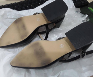 Cô gái mua giày cao gót về đi thử 8 ngày mòn cả đế rồi đòi trả lại shop vì lý do hơi rộng