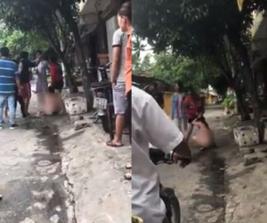 Bắt được chồng ngoại tình, vợ lao vào lột trần truồng, đánh nhân tình của chồng dã man giữa đường