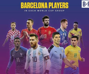 Barca có cầu thủ ở mọi bảng đấu World Cup 2018