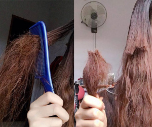Góc bất lực: Cô gái cả tuần không gội đầu khiến tóc bết tới mức đành phải dùng kéo cắt luôn cả cụm