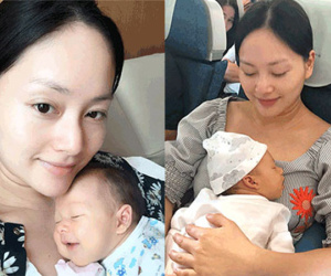 Con gái được 4 tuần tuổi, Lan Phương tâm sự: 'Một tay bế con, một tay làm mọi việc'