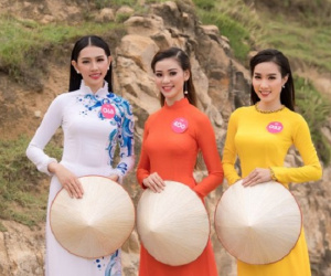 Top 30 phía Nam Hoa hậu Việt Nam 2018 mặc áo dài khoe dáng thướt tha