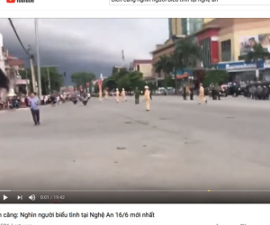 ‘Nghìn người biểu tình ở Nghệ An 16-6’ là clip bịa đặt