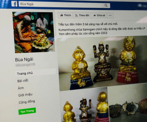 Bùa ngải Thái rao bán tràn lan trên Facebook