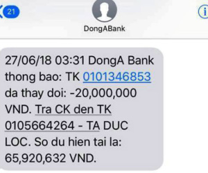 Tài khoản bỗng dưng mất 85 triệu đồng