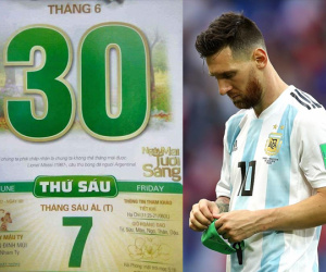 World Cup 2018: Trong tờ lịch 'tiên tri', Messi nhắc đến thất bại đúng ngày gặp Pháp