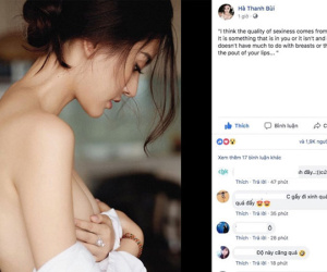 Hot girl Hà Lade gây tranh cãi khi đăng ảnh khoe vòng một táo bạo