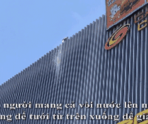 Nghệ An: Nhiệt độ tới 60 độ C, người dân trèo lên nhà cao tầng tưới nước hạ nhiệt