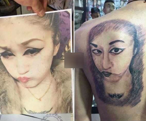 Định xăm hình người yêu lên lưng mà vớ phải thợ xăm 'không có tâm', chàng trai nhận cái kết không thể đắng hơn