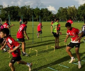 Đội bóng Lợn Hoang luyện tập trở lại sau khi 12 người bạn được giải cứu