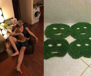 Về nhà thấy vợ đắp mặt nạ sợ 1 thì khi bước vào toilet, ông chồng này chỉ muốn... bỏ đi luôn!