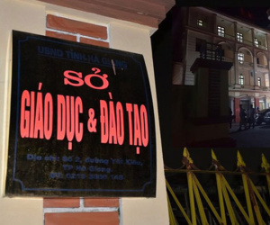 An ninh 'vòng trong vòng ngoài' tại địa điểm rà soát bất thường về điểm thi ở Hà Giang