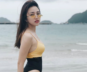 Thiên Nga The Face gây tranh cãi với mốt quần tụt phối áo tắm