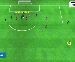 Video: Pha đánh đầu phản lưới nhà của Mandzukic dưới góc nhìn 3D