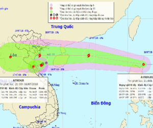 Dự báo thời tiết 17/7: Bão giật cấp 10 di chuyển nhanh, mưa to khắp nơi