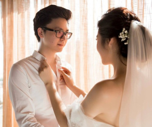 Chờ chú rể sáng đón dâu, Tú Anh xúc động 'biên tút': 'Có ai thương em như anh?'