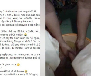 Trong khi bao người than thở kỳ ở cữ ăn cơm đạm bạc, trầm cảm ức chế, nàng dâu này lại được mẹ chồng cúi người rửa chân cho