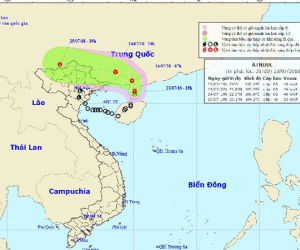 Dự báo thời tiết 24/7: Áp thấp tiến sát biên giới Việt-Trung, miền Bắc mưa to