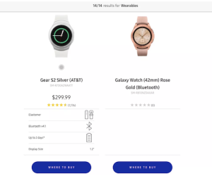 Galaxy Watch bất ngờ lộ diện trên website Samsung