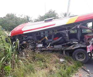 Tai nạn nghiêm trọng trên tuyến tránh Cai Lậy, 9 người bị thương