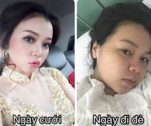 Đua nhau so sánh ảnh lúc cưới và lúc đi đẻ, hội chị em nhìn xong không dám tin đó chính là mình