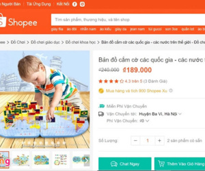 Shopee bán đồ chơi trẻ em có bản đồ Trung Quốc chứa ‘đường lưỡi bò’