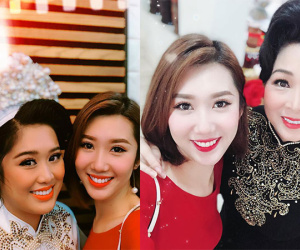 Thuý Ngân 'Gạo nếp gạo tẻ' đến chung vui trong đám cưới của con gái nghệ sĩ Hồng Vân